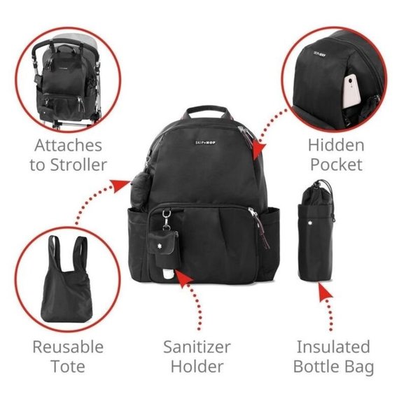 Skip Hop Tillary Diaper Backpack Set Black - Picture 1 of 6